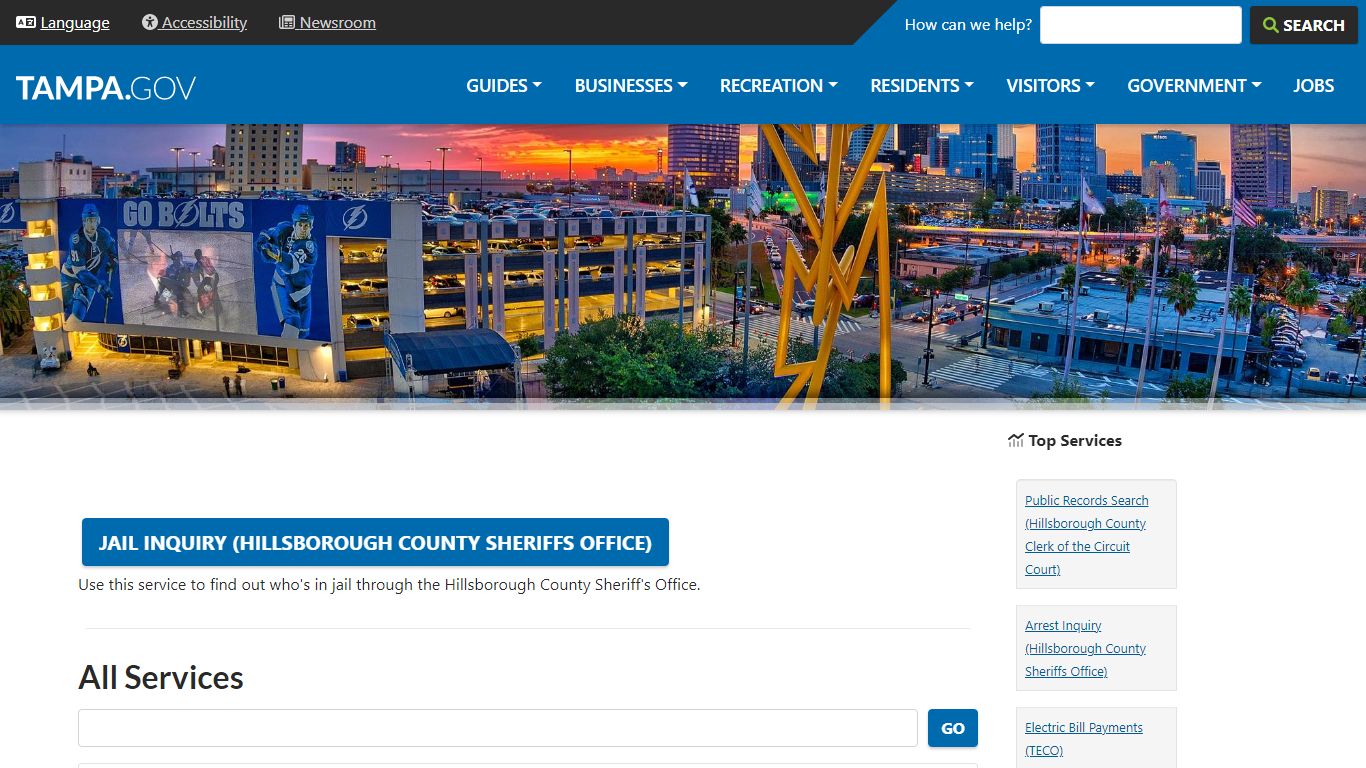 Jail Inquiry (Hillsborough County Sheriffs Office) | City of Tampa