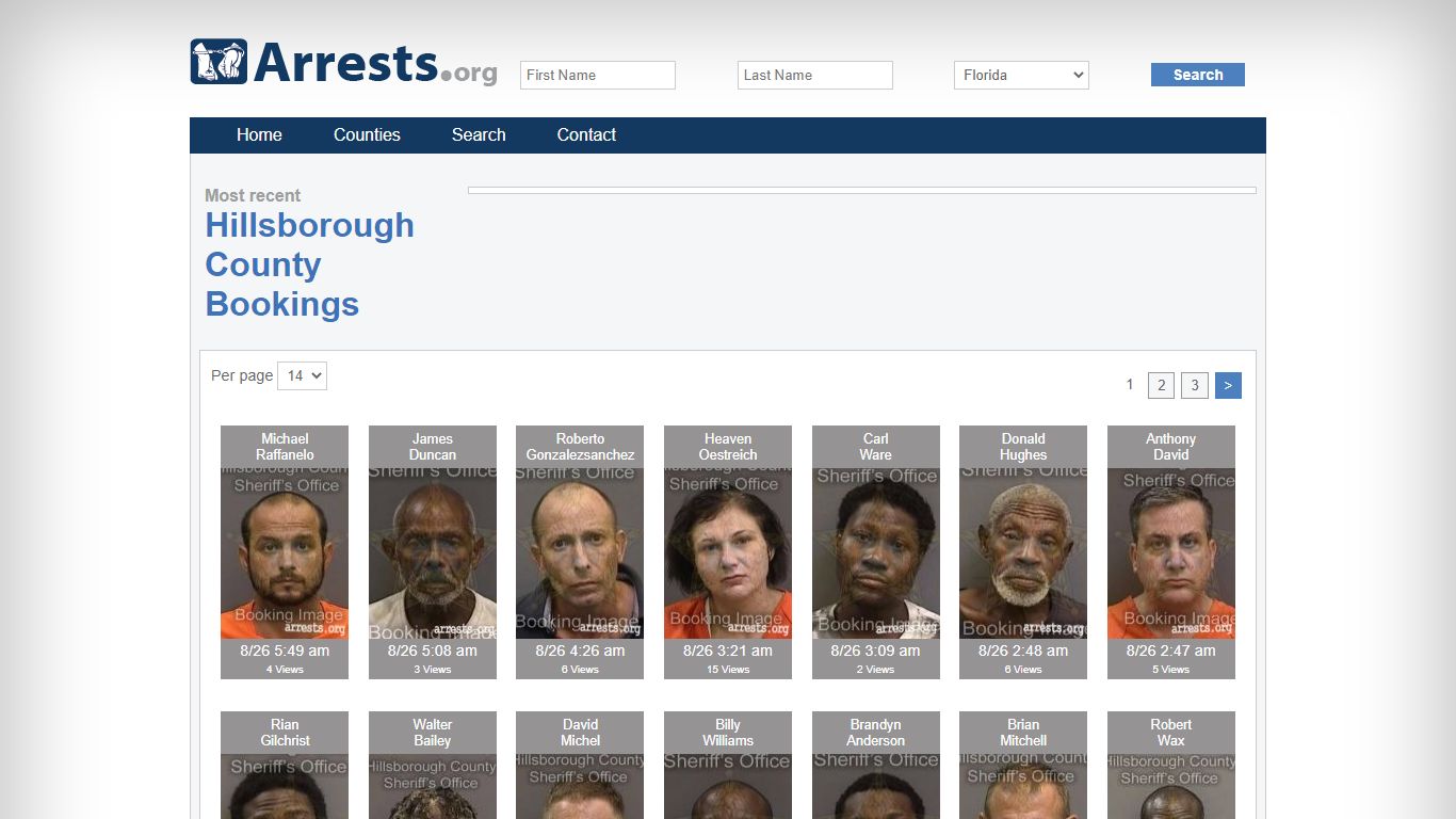 Hillsborough County Arrests and Inmate Search